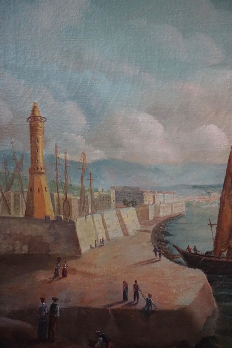 LA BAIE DE NAPLES ET LE VÉSUVE / ANNÉE 1887 / huile sur toile-photo-3