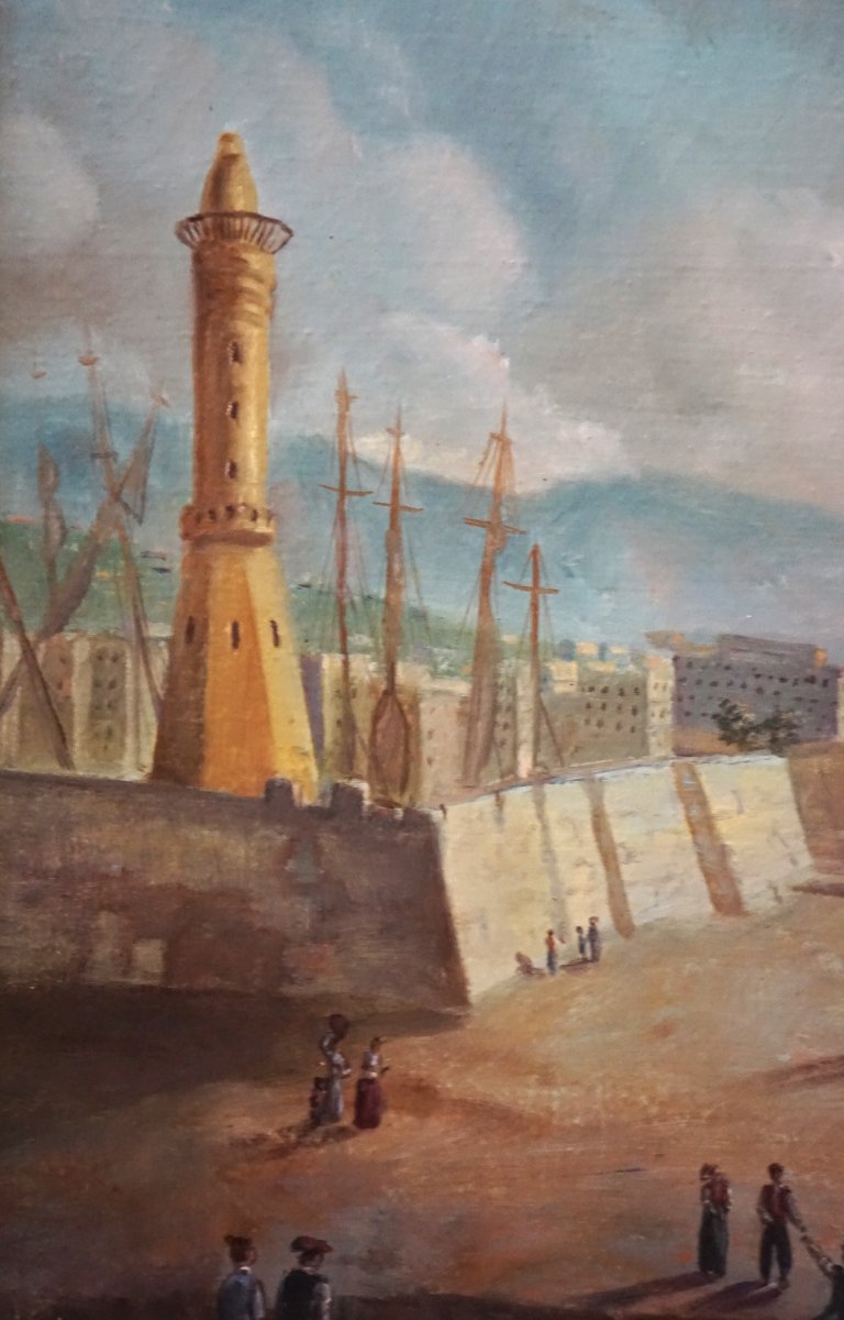 LA BAIE DE NAPLES ET LE VÉSUVE / ANNÉE 1887 / huile sur toile-photo-6