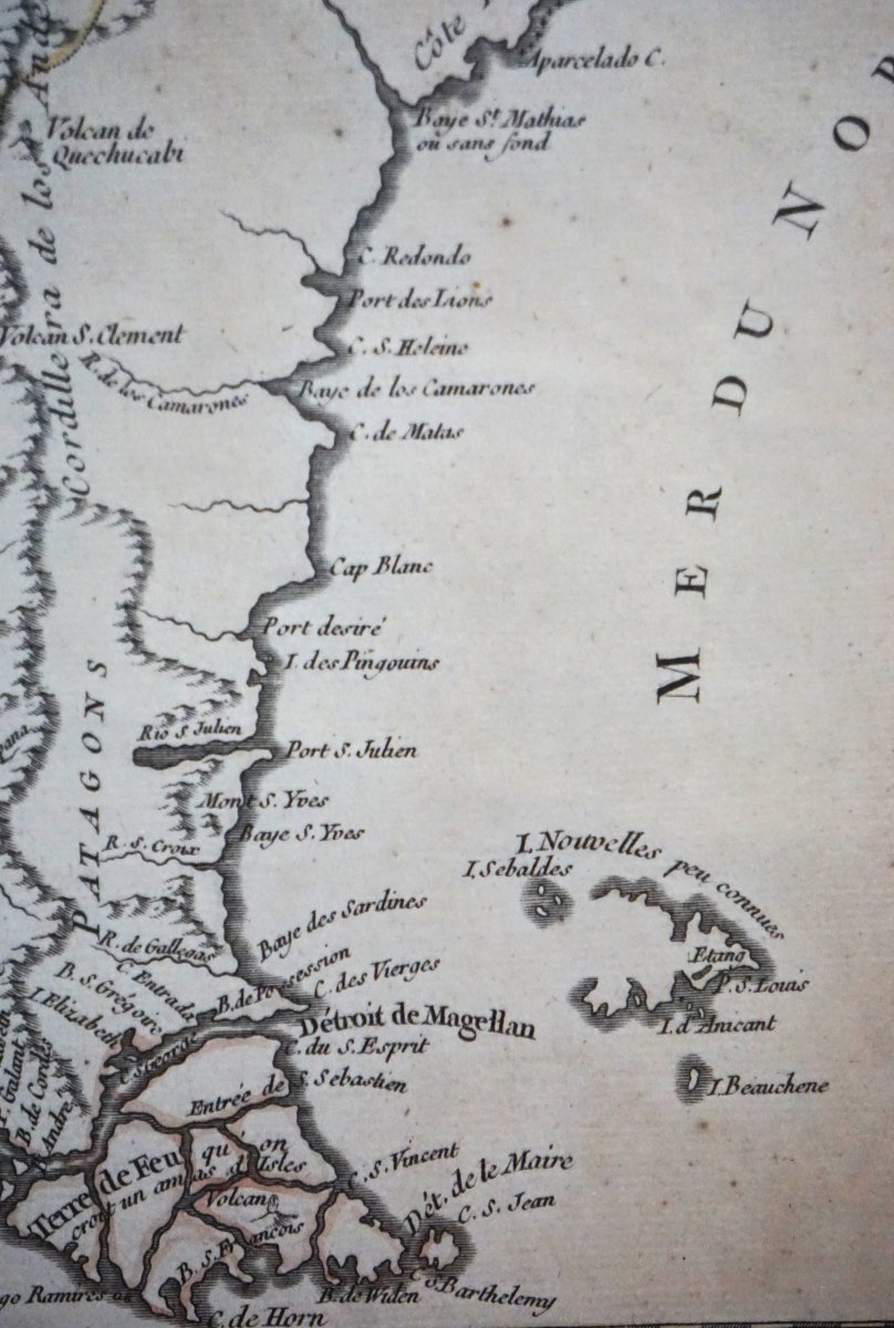 Year 1749 - Antique Map “the Magellanic Lands” – Robert De Vaugondy-photo-3
