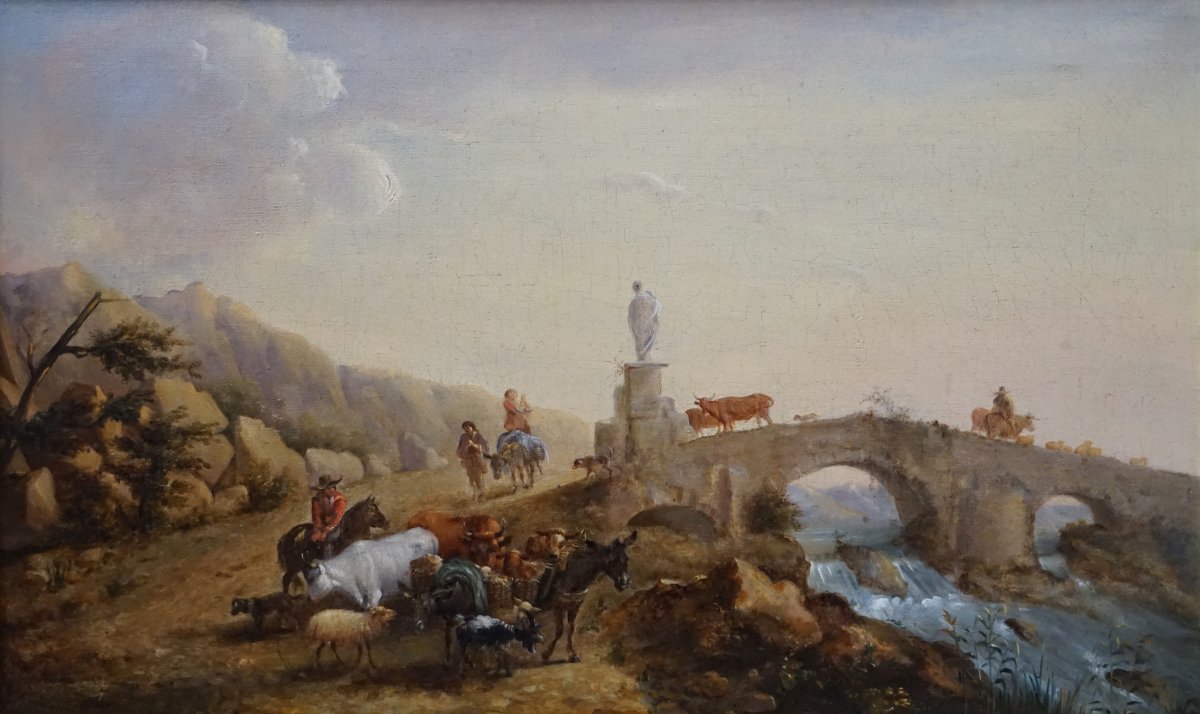 18th-century Pastoral / Attributed To Jean-louis De Marne (1752–1829) / Study After Nicolaes Berchem-photo-2