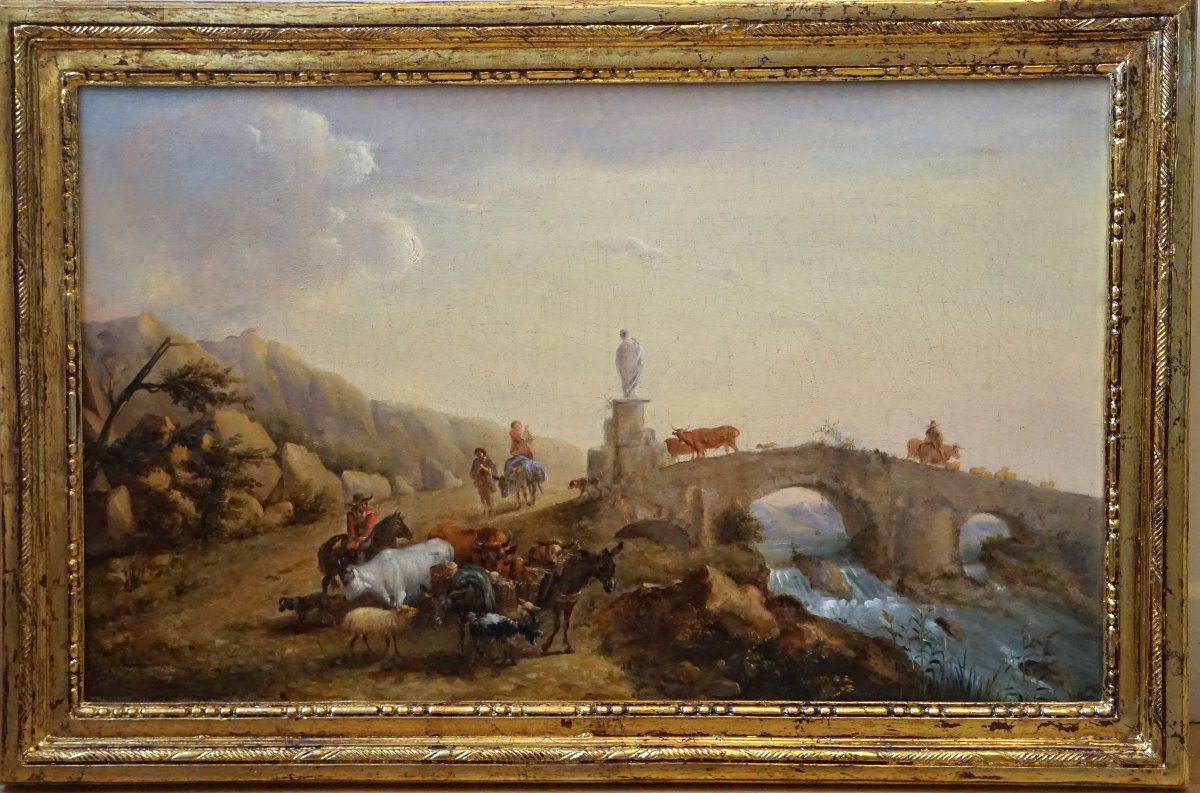 18th-century Pastoral / Attributed To Jean-louis De Marne (1752–1829) / Study After Nicolaes Berchem