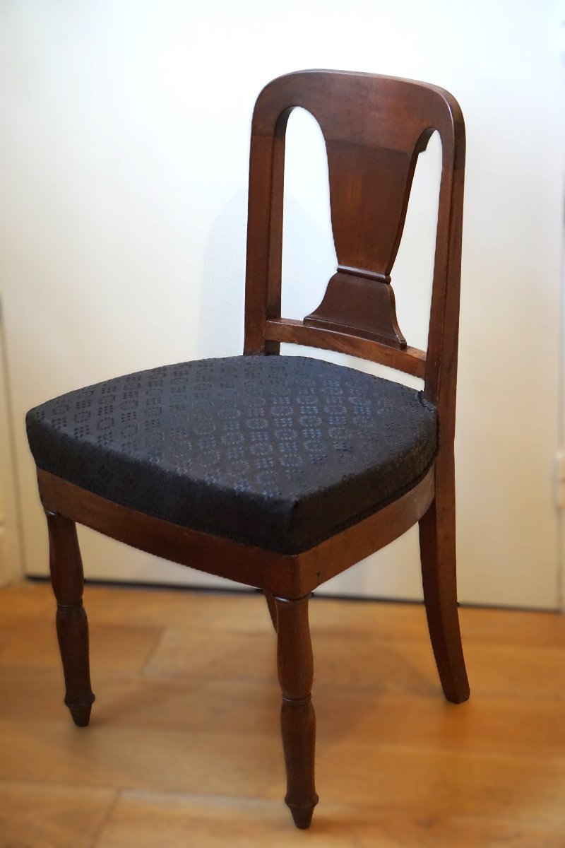 Pair Of Mahogany Chairs From The Empire Period – In The Style Of Jacob-photo-3