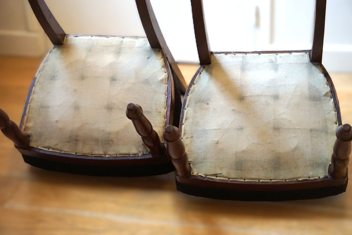 Pair Of Mahogany Chairs From The Empire Period – In The Style Of Jacob-photo-3
