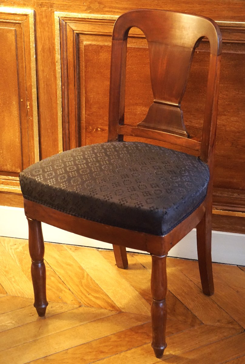 Pair Of Mahogany Chairs From The Empire Period – In The Style Of Jacob-photo-4
