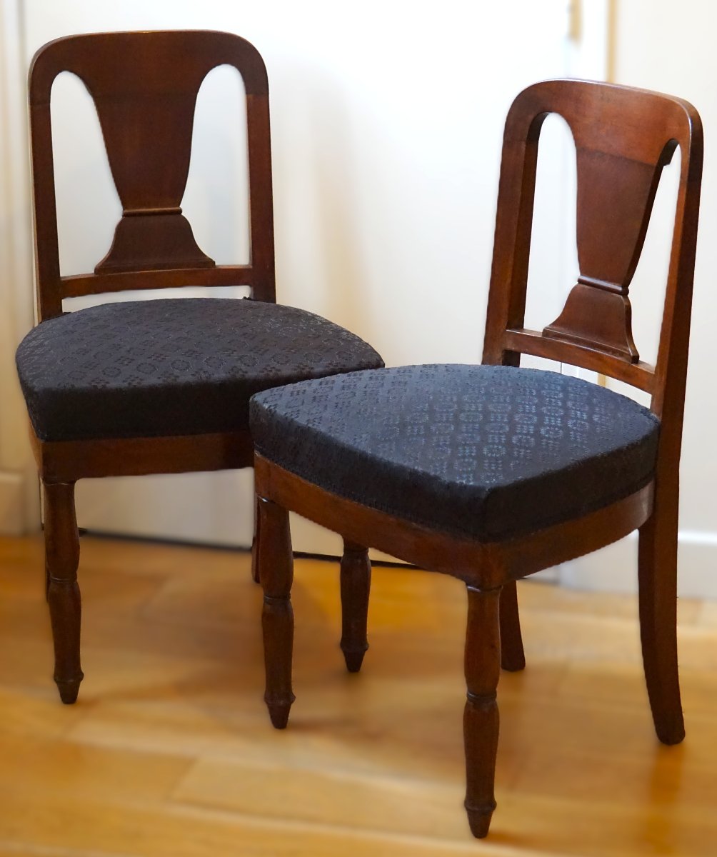 Pair Of Mahogany Chairs From The Empire Period – In The Style Of Jacob