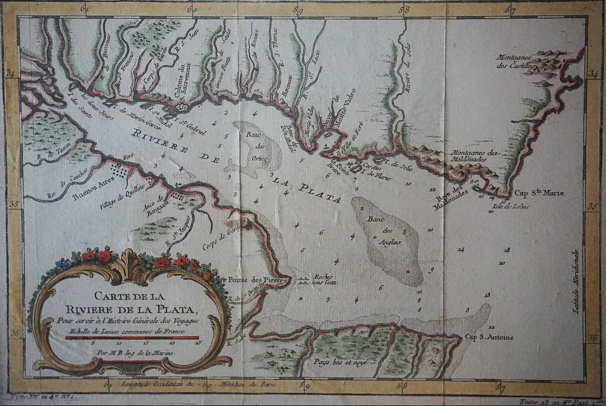 Map Of The Rio De La Plata / 18th Century / Jacques-nicolas Bellin (1703–1772)-photo-2