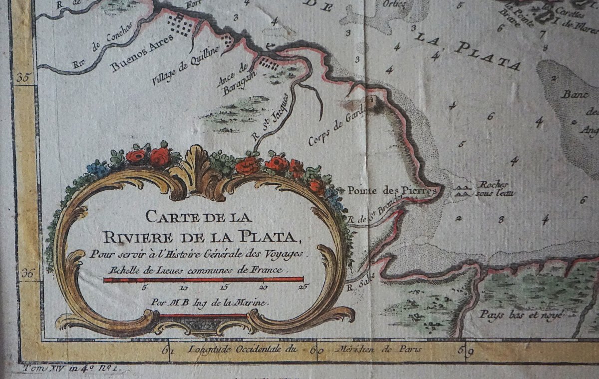 Map Of The Rio De La Plata / 18th Century / Jacques-nicolas Bellin (1703–1772)-photo-3
