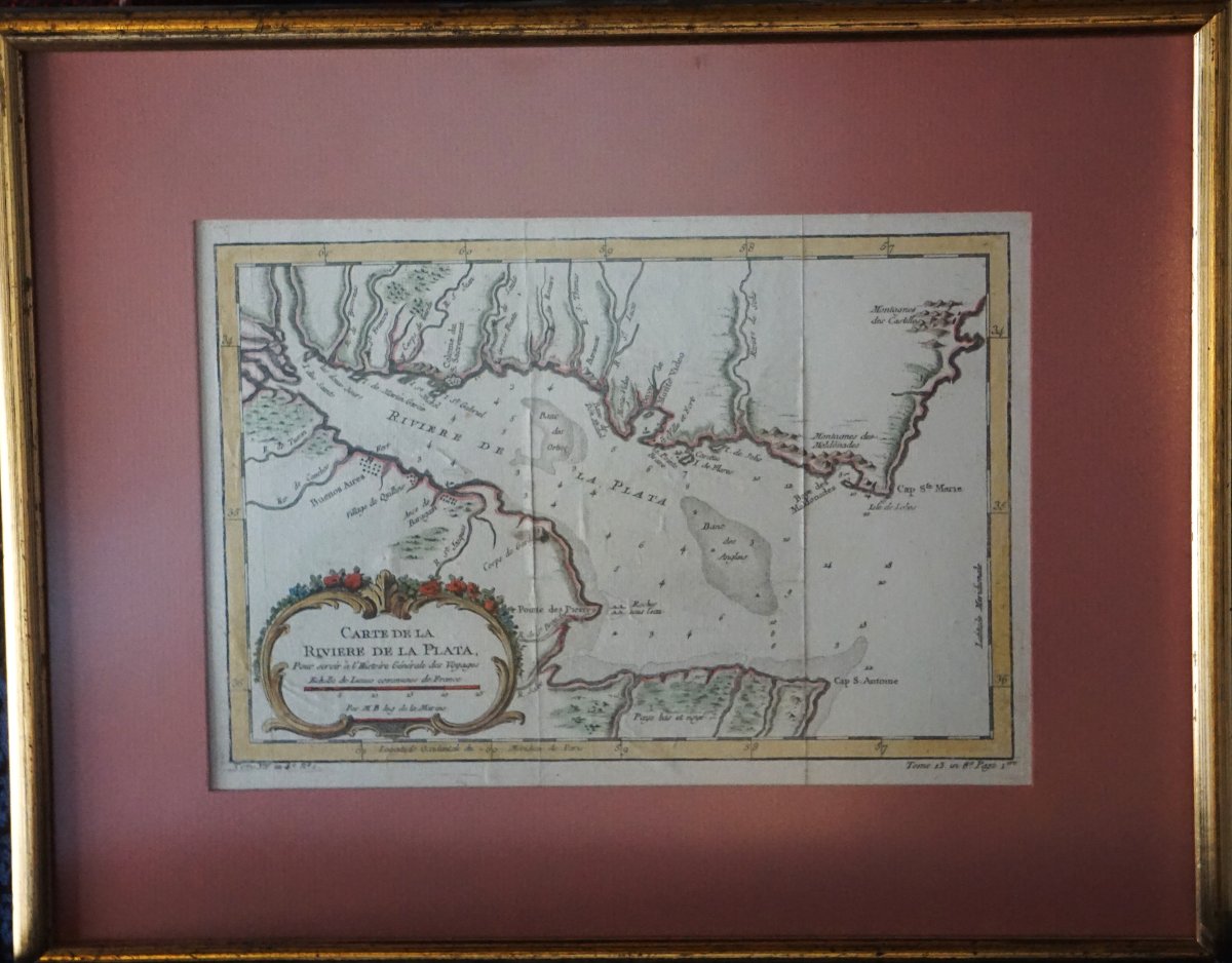 Map Of The Rio De La Plata / 18th Century / Jacques-nicolas Bellin (1703–1772)