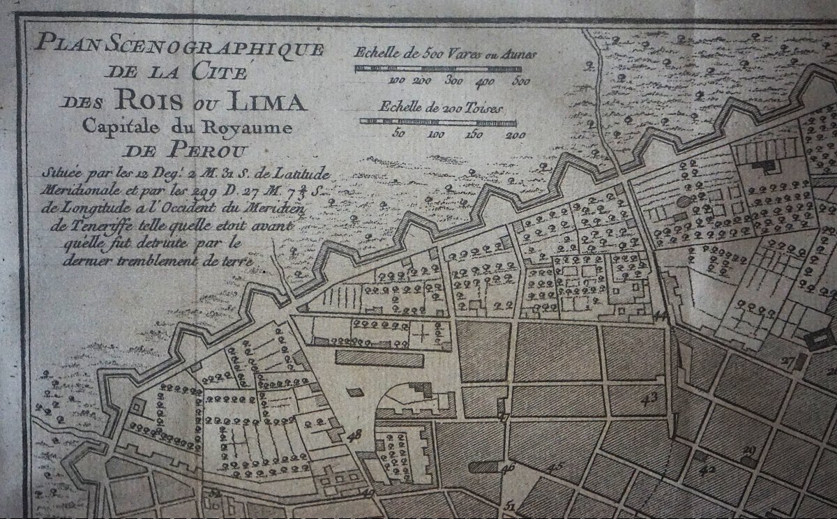PLAN ANCIEN DE LIMA, CITÉ DES ROIS / JACQUES-NICOLAS BELLIN (1703–1772) / XVIIIᵉ SIÈCLE-photo-3
