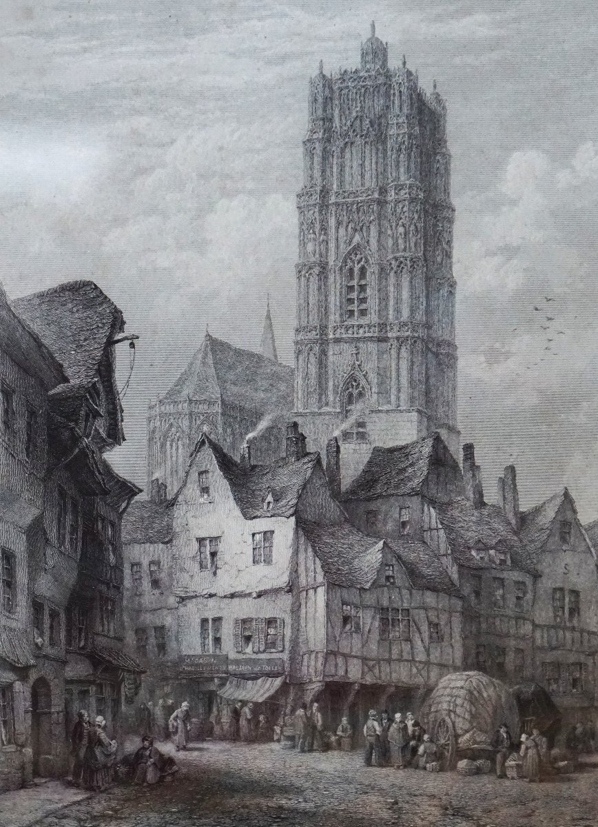 CATHÉDRALE  DE RODEZ (AVEYRON) /  XIX ème siécle / gravure