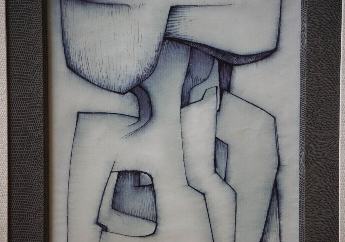 Roger Desserprit (1923–1985) / Geometric Abstract Drawing, 1971 -photo-4