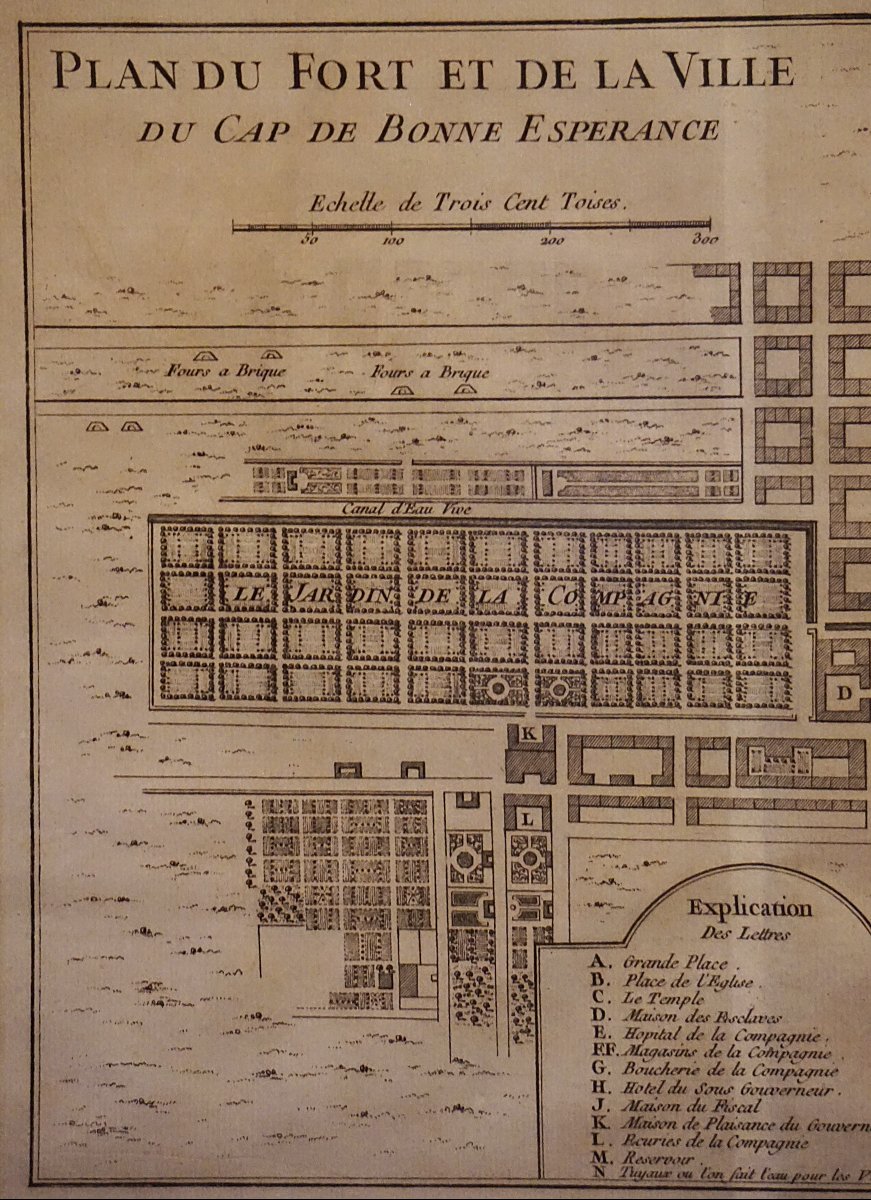 AFRIQUE DU SUD / CAP DE BONNE-ESPÉRANCE / PLAN DE LA VILLE ET DU FORT /  JACQUES-NICOLAS BELLIN-photo-4