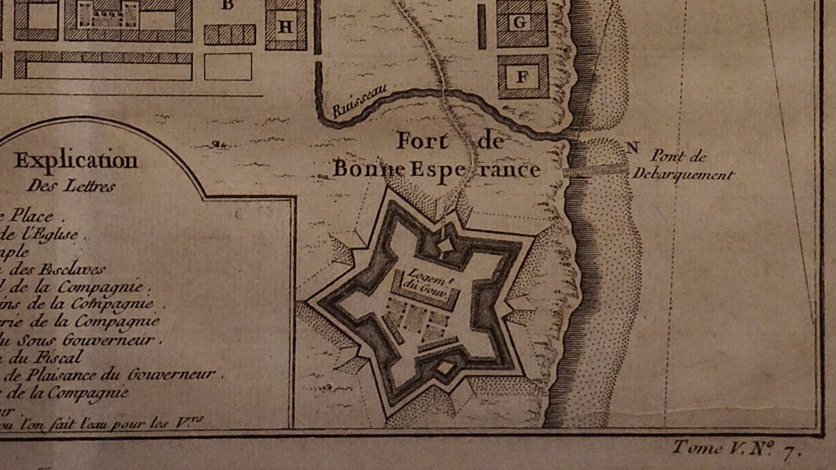 AFRIQUE DU SUD / CAP DE BONNE-ESPÉRANCE / PLAN DE LA VILLE ET DU FORT /  JACQUES-NICOLAS BELLIN-photo-1