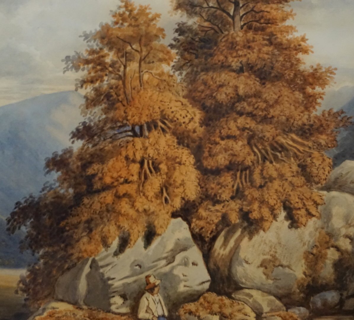 ÉCOLE ANGLAISE / DÉBUT DU XIXᵉ / PAYSAGE DU LAKE DISTRICT EN AUTOMNE-photo-3