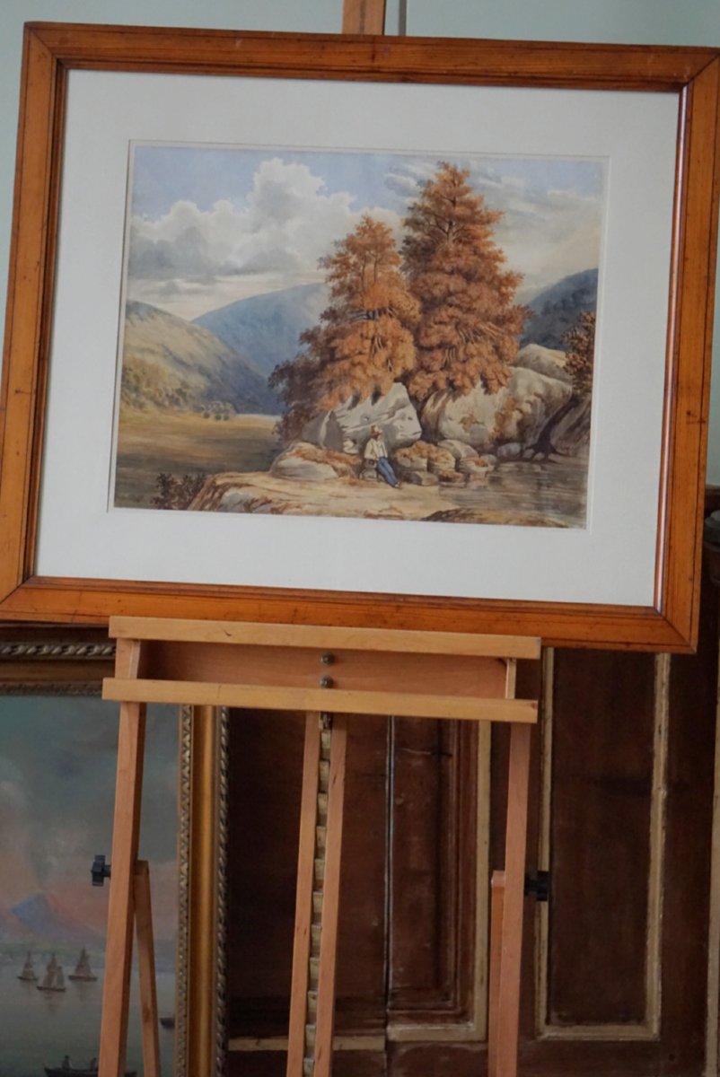 ÉCOLE ANGLAISE / DÉBUT DU XIXᵉ / PAYSAGE DU LAKE DISTRICT EN AUTOMNE-photo-4