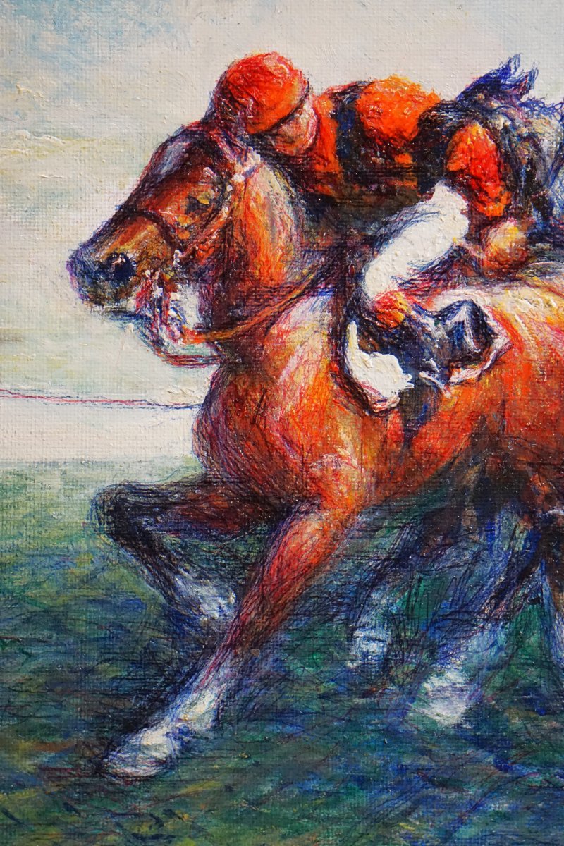 Horse Racing / Géna Péchaubès (1923–2019) / Hst-photo-6