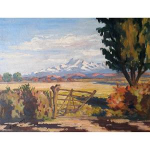 Mountain Landscape / Auvergne? Puy-de-sancy? / Signed And Dated 1921 / Oil On Canvas