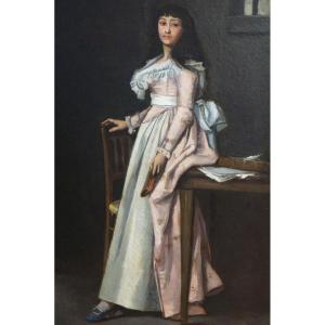 SOUVENIR HISTORIQUE / Mme ROLAND / d' après J.A. Goupil (1839-1883)-