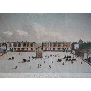 PARIS / PLACE LOUIS XV EN 1789 (ACTUELLEMENT CONCORDE) / GRAVURE 