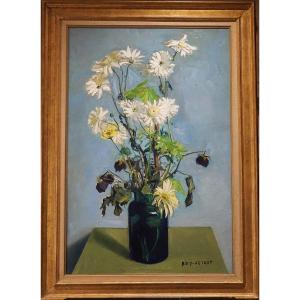 ANDRÉ BIRY-AUTRET (1911-2003) / NATURE MORTE AUX FLEURS / huile sur toile