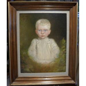 French School / Dated 1891 / Portrait Of A Child / Oil On Canvas 