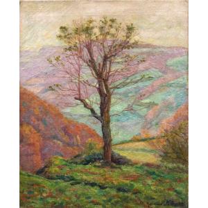 Cantal - Auvergne / Gorm Hansen (1886-1952) / Auvergnat Landscape / Oil On Canvas