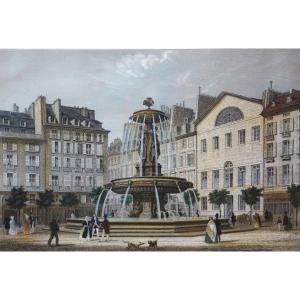 Place Louvois Fountain / Paris 2nd District / Circa 1850 / Strong Water