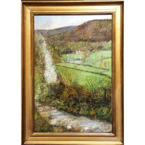 Spring Landscape / End Of The 19th Century / Signed Martin / Formerly Attributed To Henry Marti