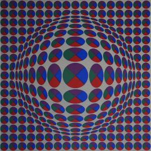 Victor Vasarely (1906-1997) / Serigraph Signed And Justified E/a (artist's Proof)