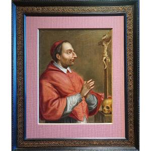 17th-century Italian School / Saint Charles Borromeo / Hst