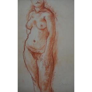 CHARLES DESPIAU (1874-1946) - NU FÉMININ À LA SANGUINE