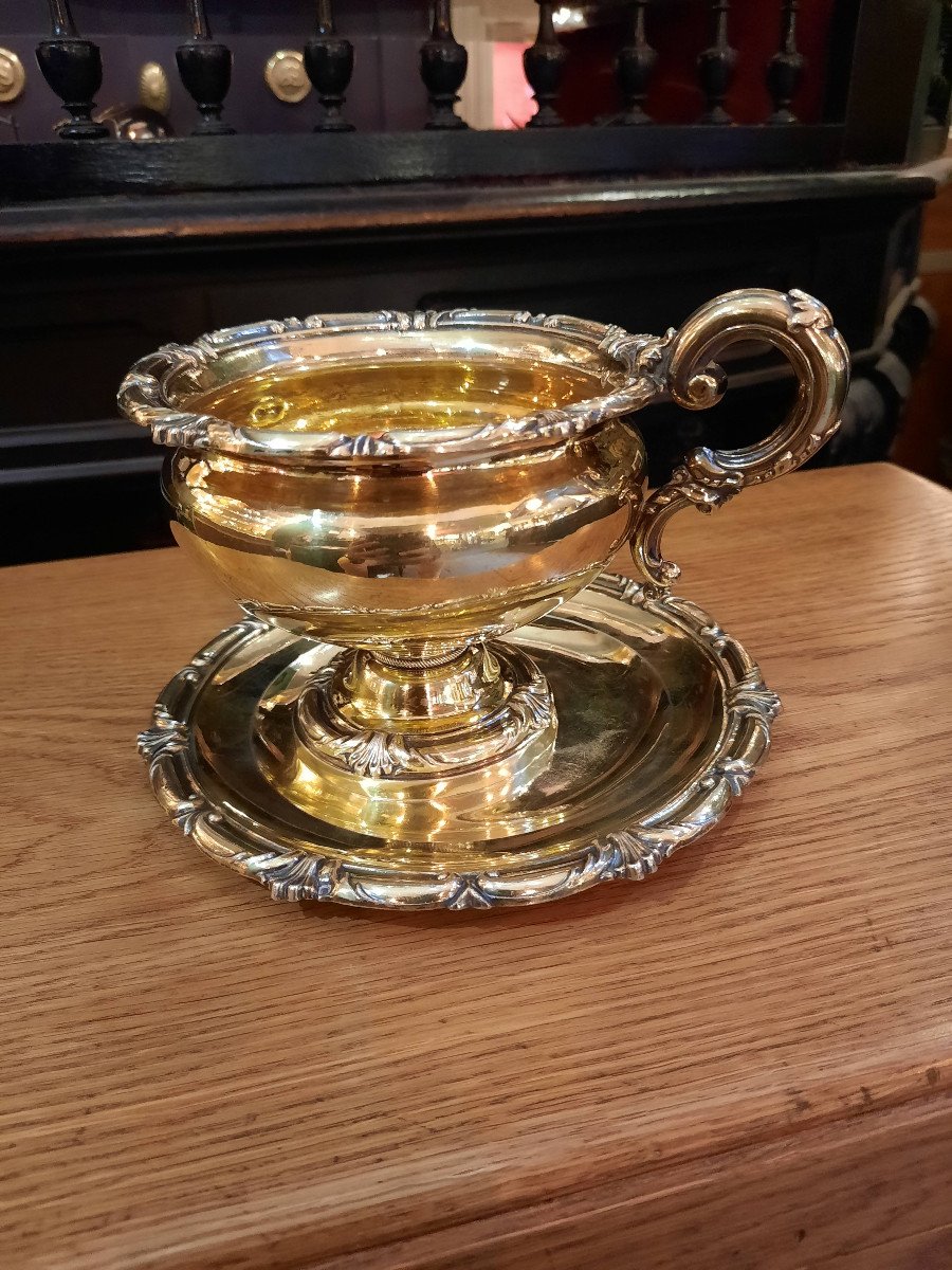 Tasse Et Sous Tasse En Vermeil