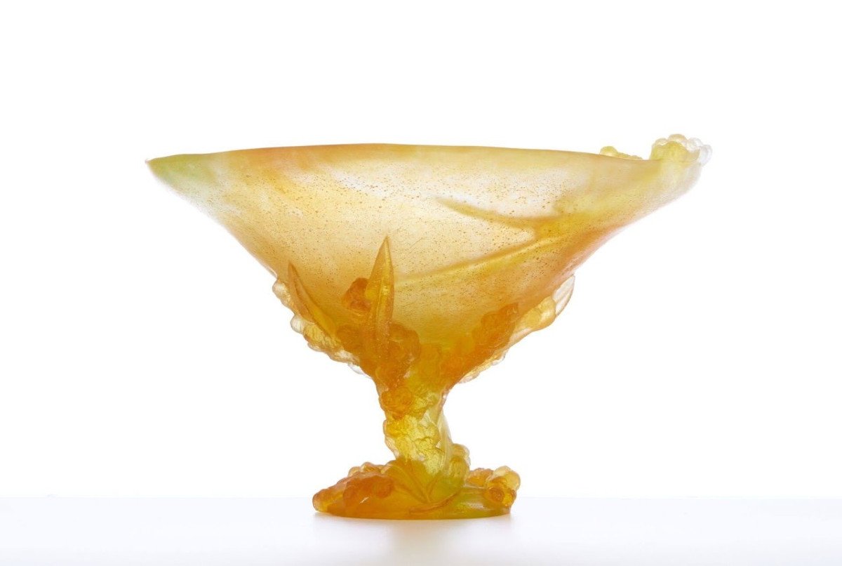 Coupe Modele "mimosa" Signée Daum