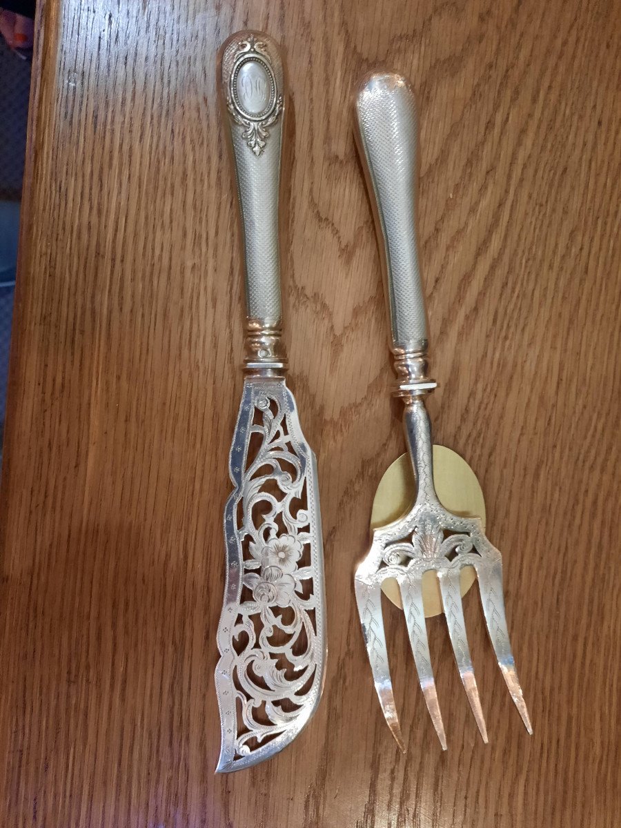 19th Century Fish Serving Cutlery 