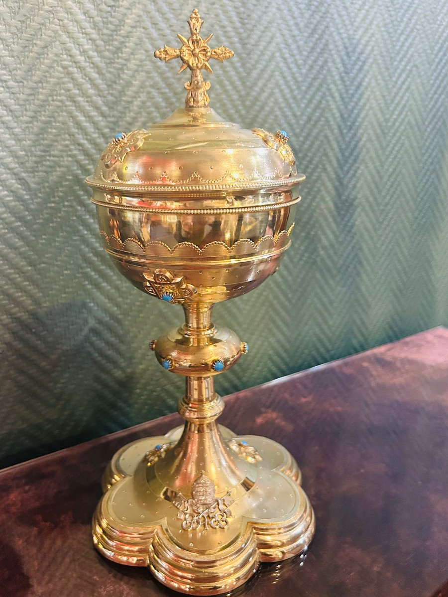 19th-century Silver-gilt Ciborium 