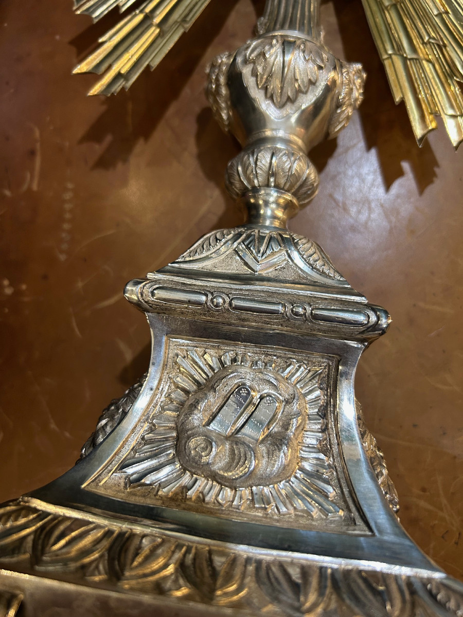 Ostensoir en argent et vermeil-photo-2
