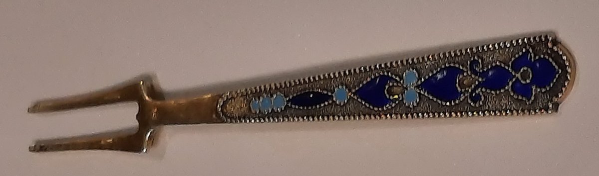 Enameled Pickle Spoon 