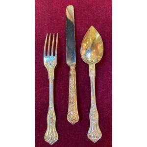  Vermeil Cutlery  Set  (19th )