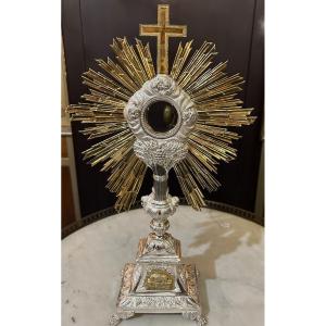  Silver And Vermeil Monstrance