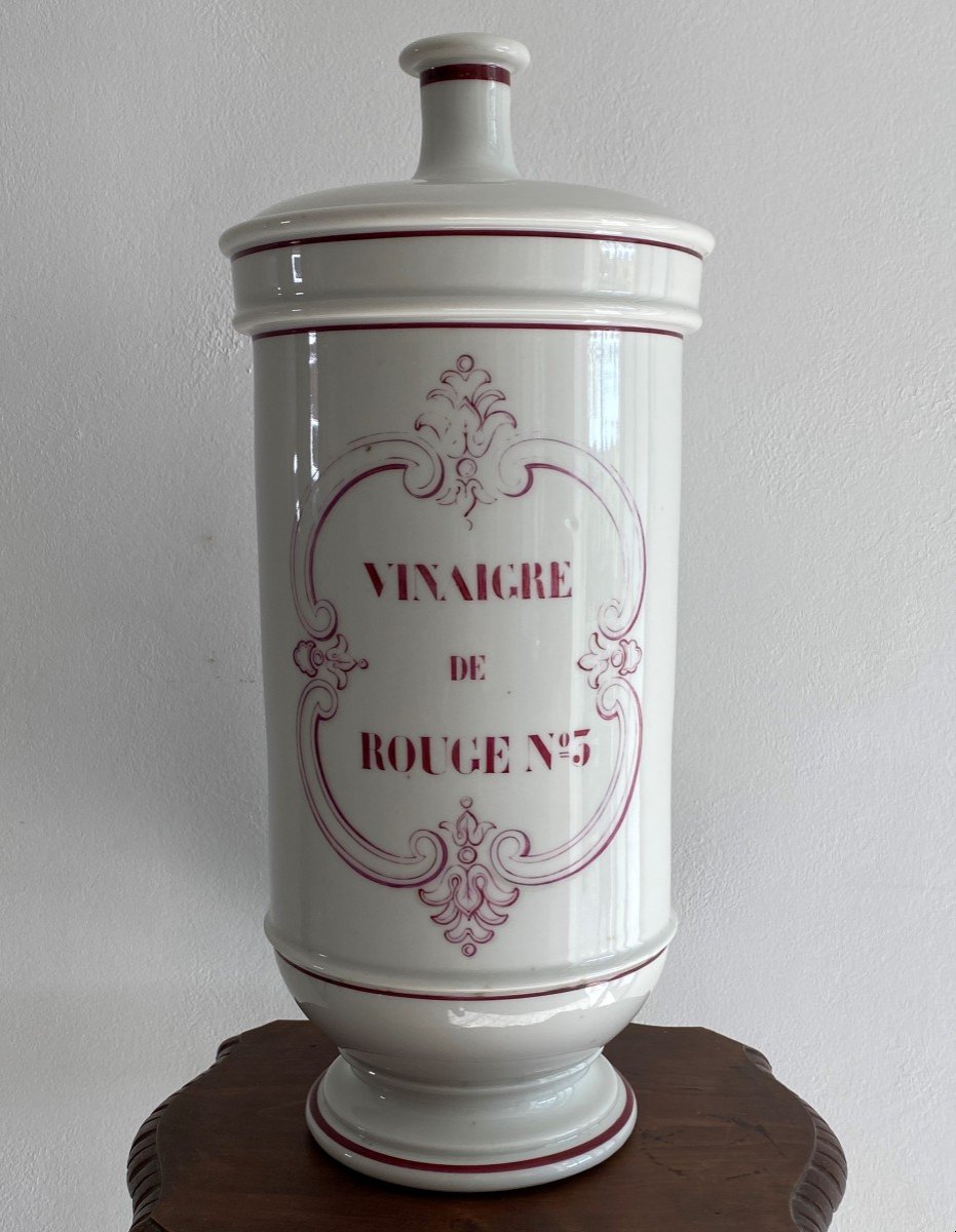 Grand Vinaigrier Ou Pot à Pharmacie En Faience XIX ème