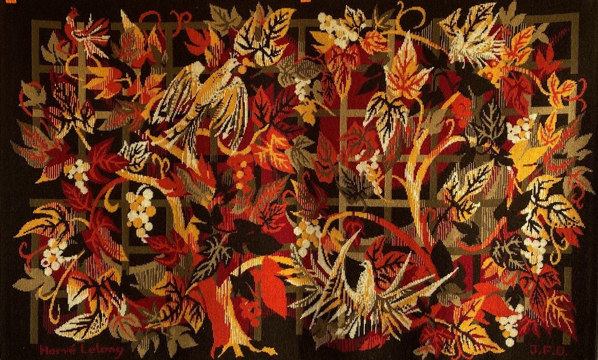 Lelong Hervé Aubusson Tapestry XX Th