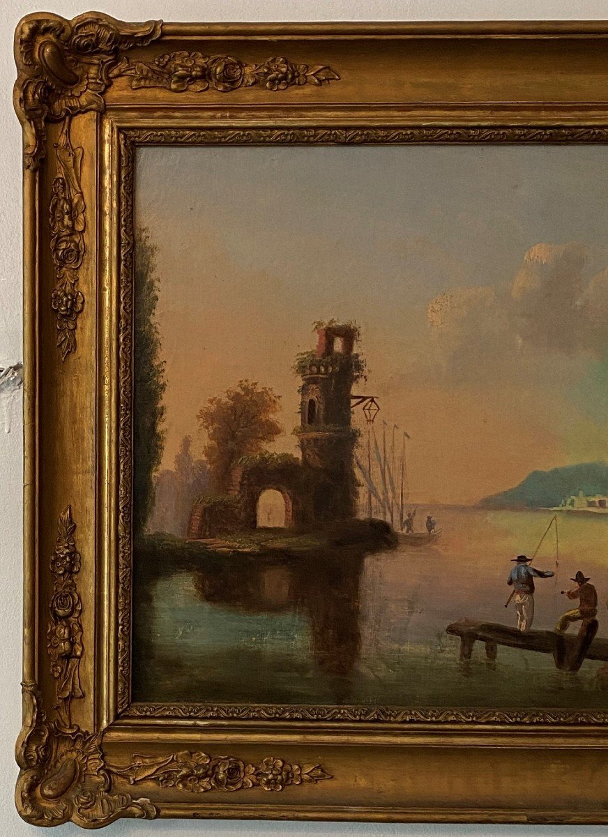 Paire De Tableaux Huile Sur Toile Marine Hollandais, XIX ème -photo-4