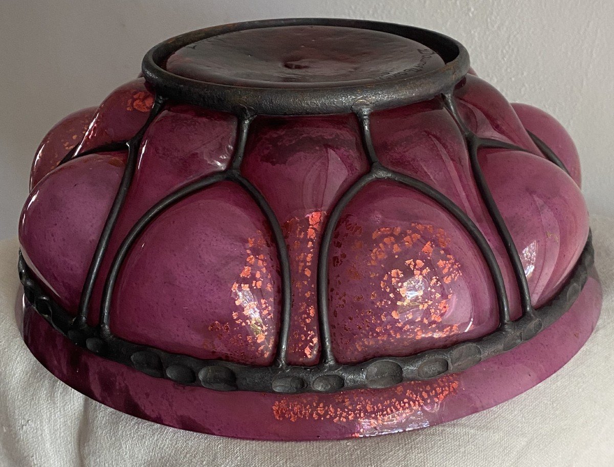 Large Vase Or Cup Signed By Daum And Louis Majorelle Art Nouveau XXth-photo-2
