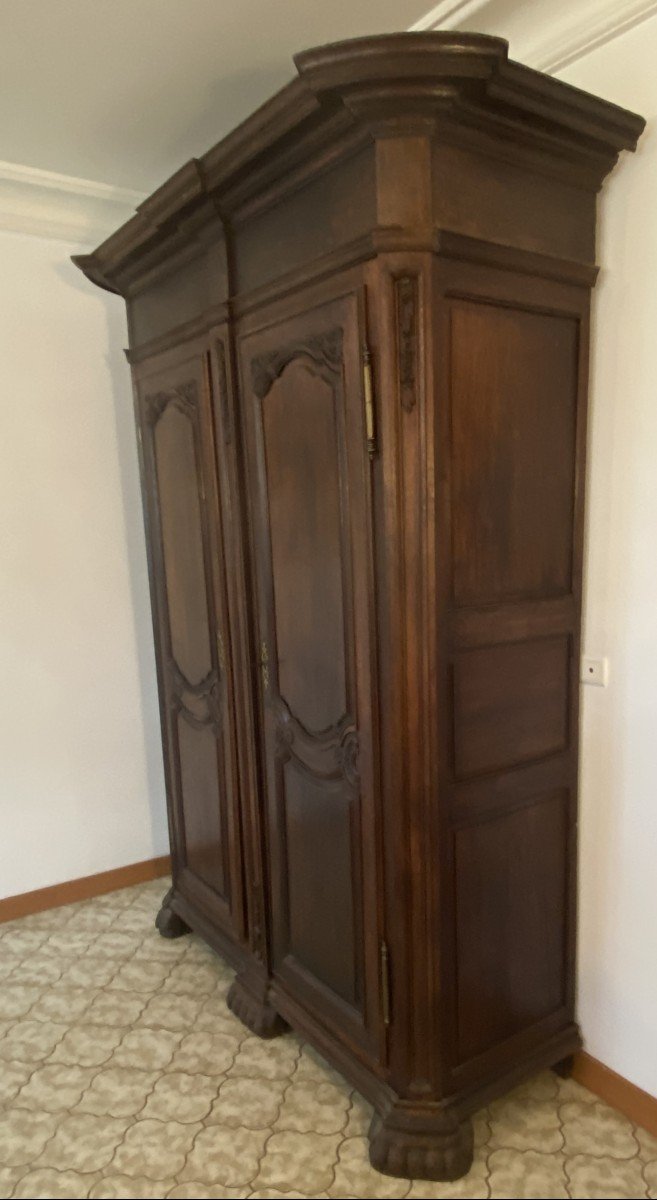 Louis XIV Oak Wardrobe Lion Paws XVII-photo-3
