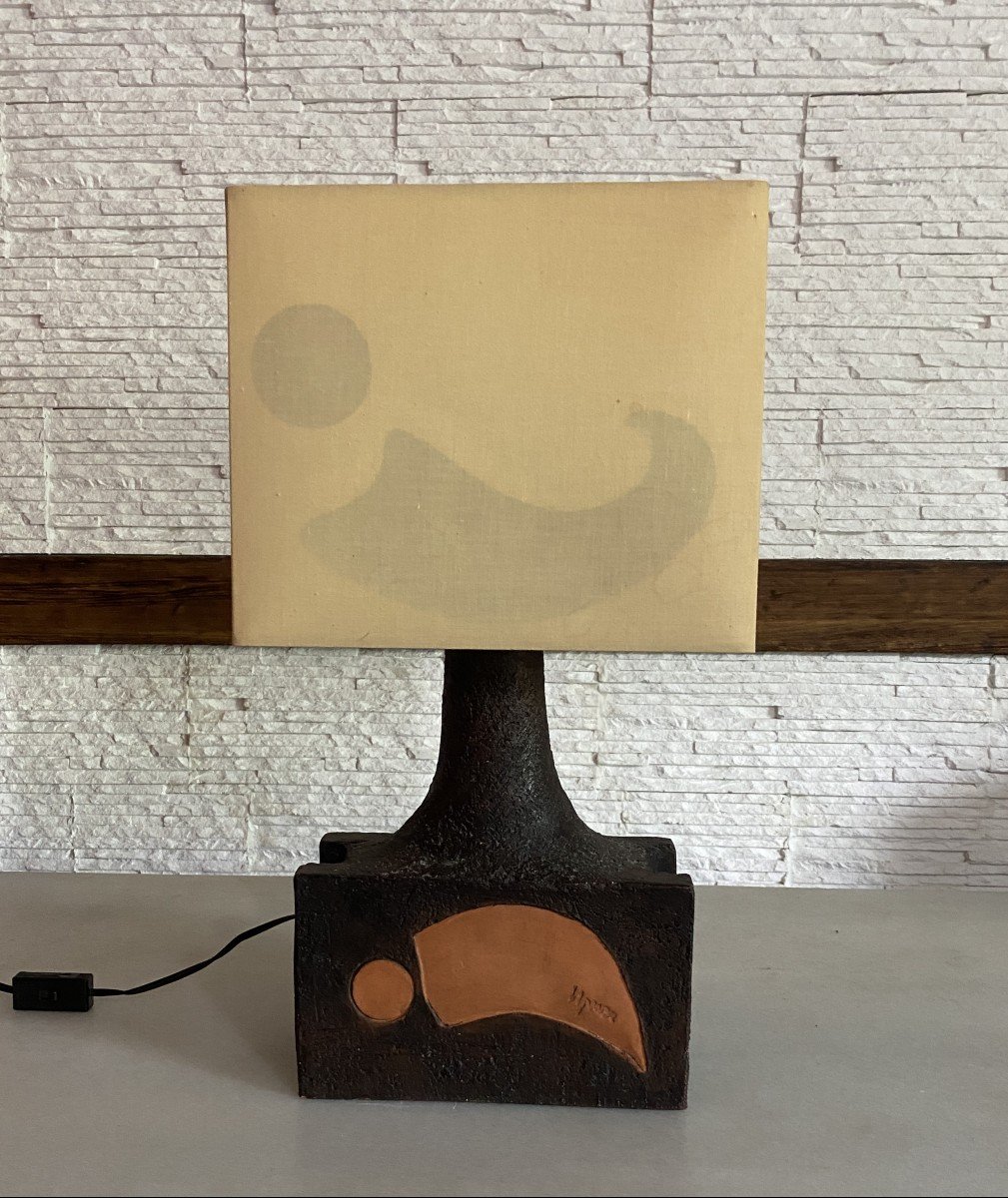Toucan Lamp In Terracotta 20th Century-photo-2
