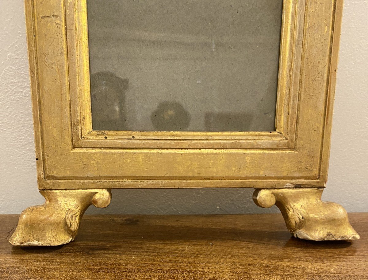 Photo Frame Or Mirror Golden Wood XVIII Th-photo-3