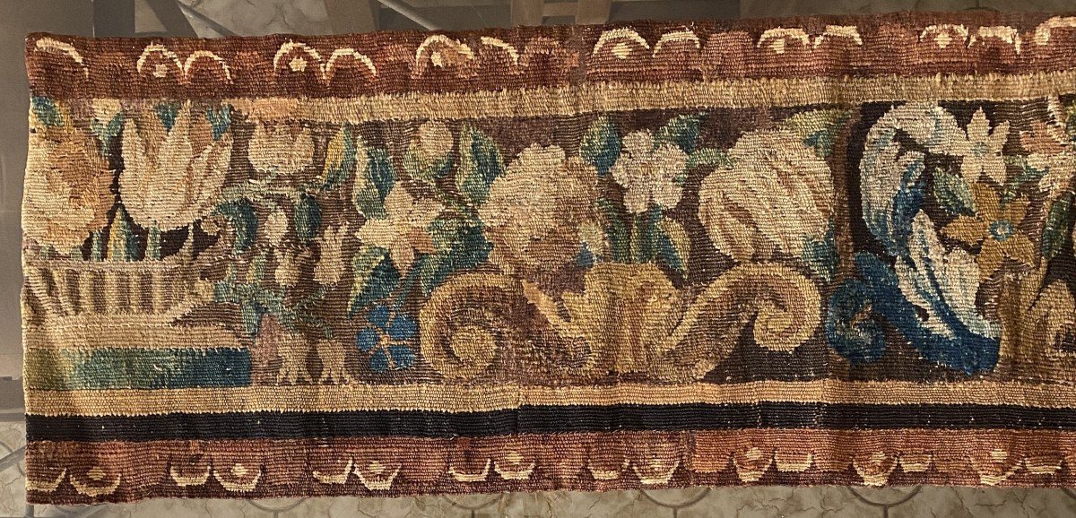 Bandeau De Tapisserie d'Aubusson XVII ème-photo-2