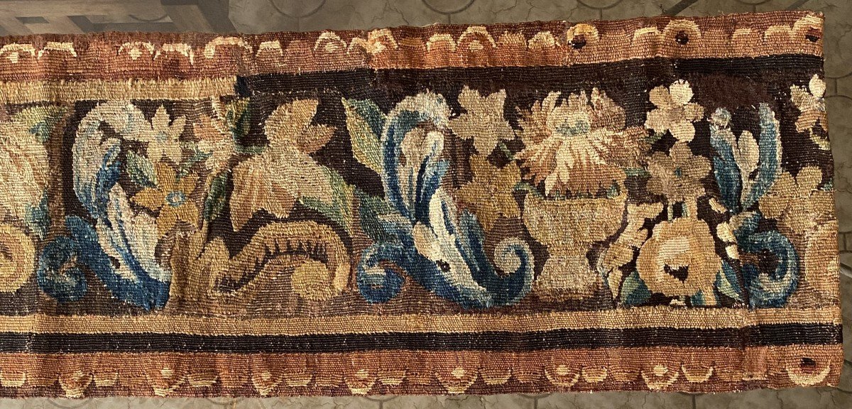 Bandeau De Tapisserie d'Aubusson XVII ème-photo-3