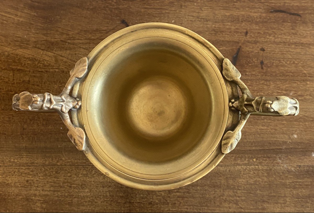 Chiseled And Gilded Bronze Vase Maison Marnyhac In Paris 19th Century-photo-4