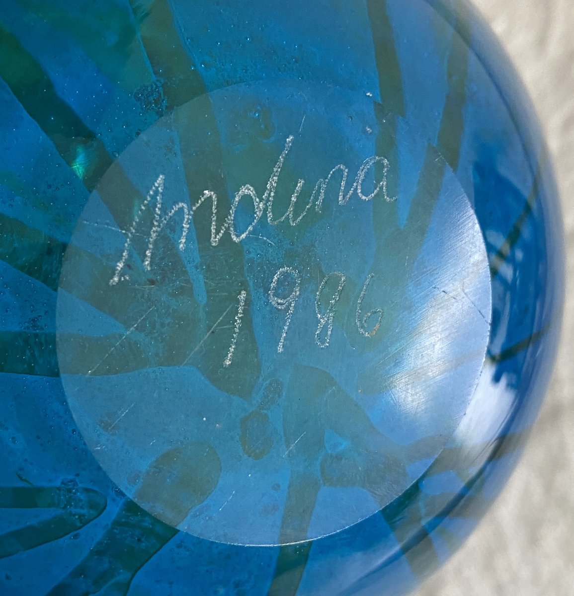 Molina Murano Crystal Vase 20th Century-photo-2